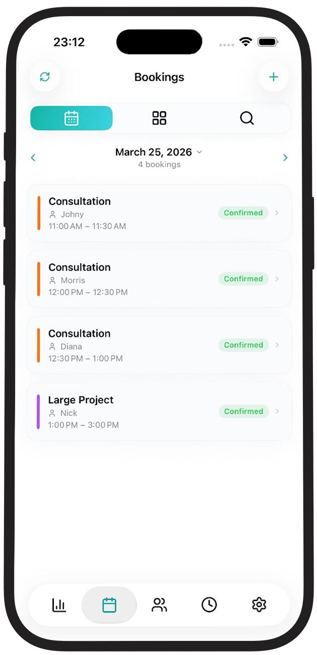 Elentha mobile app on iPhone